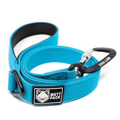 Premium Dog Leash with Carabiner by Mutt Pack_Ocean Blue