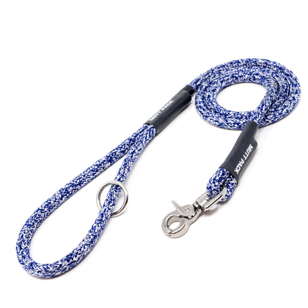 Blue & White Recycled Rope Leash (Swivel Clasp)