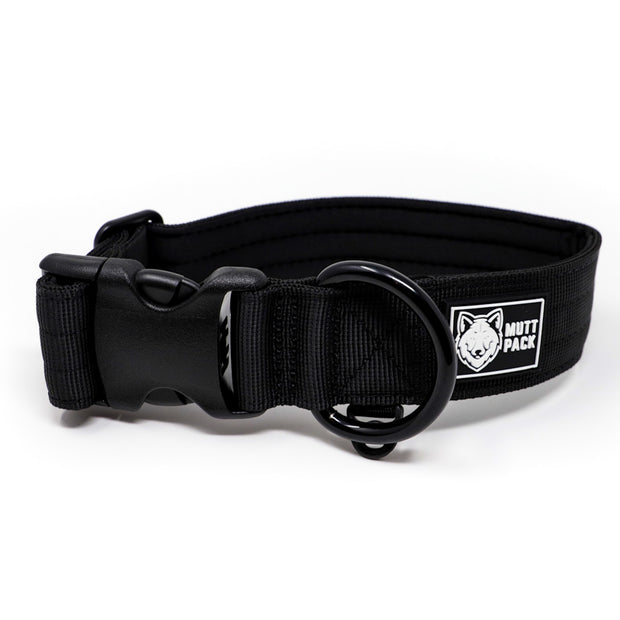 Black 1.5" Premium Collar by Mutt Pack