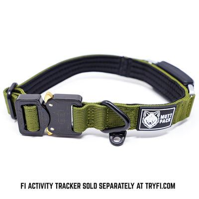Olive Cobra Buckle Fi Compatible Dog Collar By Mutt Pack